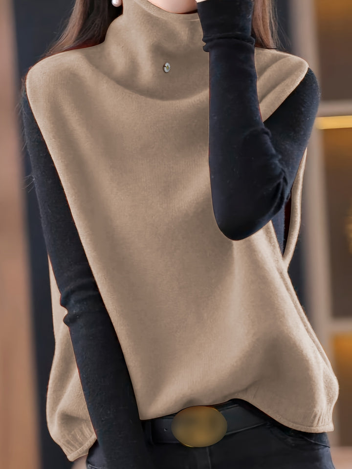 Margit | Eleganter Stehkragen-Pullunder