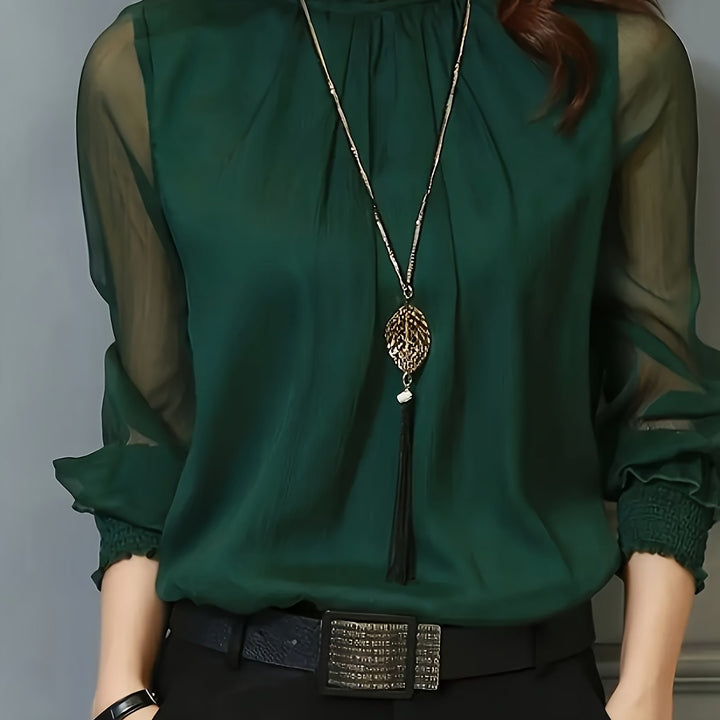 Isolde | Elegante Stehkragen-Bluse