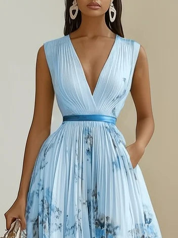 Carlotta | Elegantes Plisseekleid