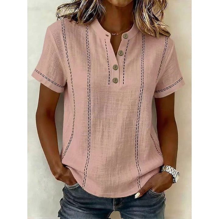 Susanne | Luftige Sommerbluse mit Knopfleiste