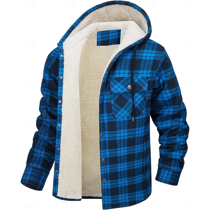 Jörg | Gefütterte Hemdjacke mit Kapuze