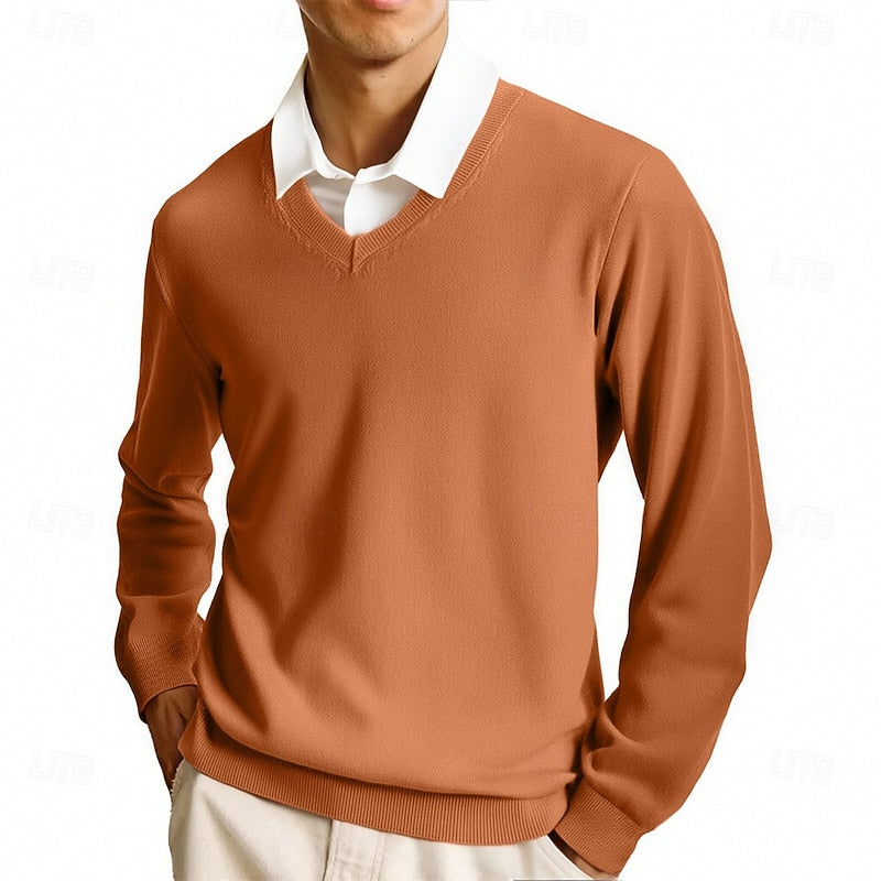 Dietmar | Klassischer Pullover mit V-Ausschnitt