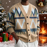 Jonathan | Weihnachtlicher Cardigan mit Zickzackmuster