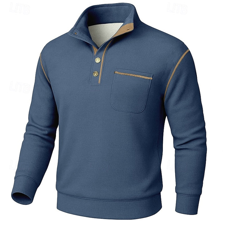Guntram | Sportlicher Stehkragen-Pullover