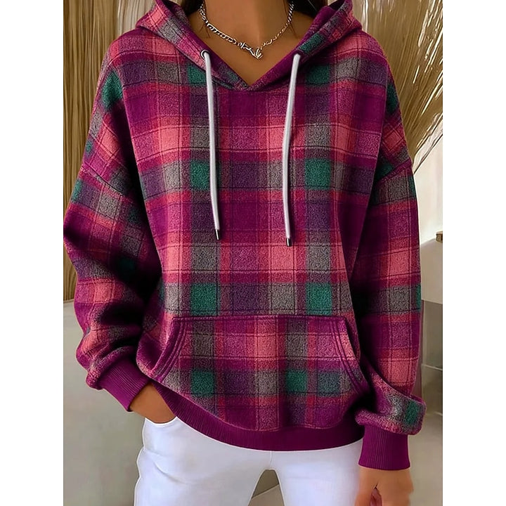 Theda | Karierter Kapuzenpullover