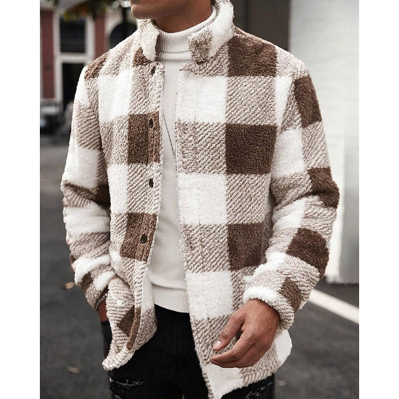 Marcel | Karierte Kuscheljacke im Karo-Design