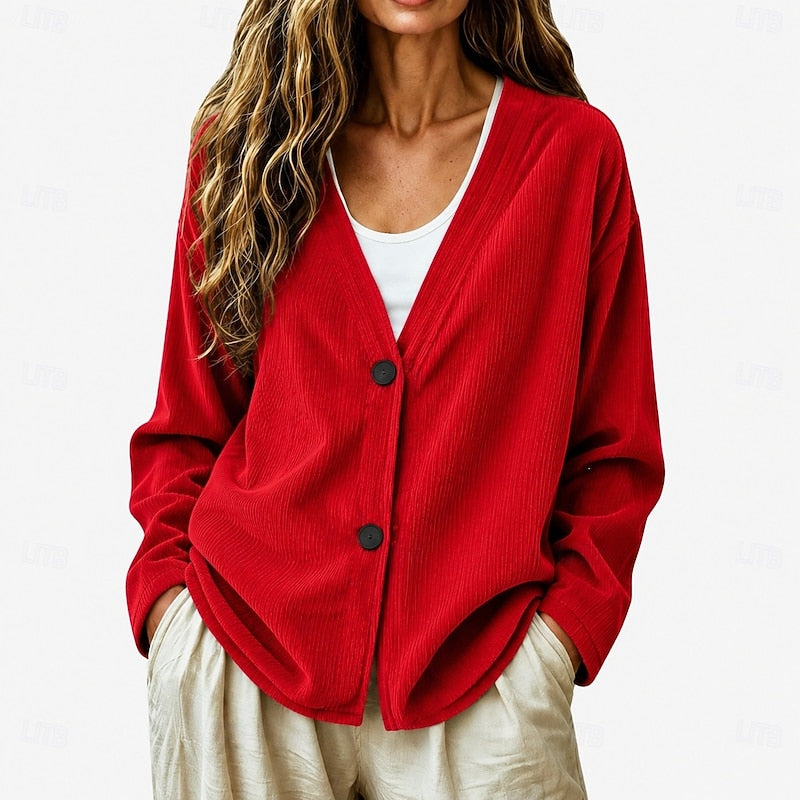 Carina | Softer Strick-Cardigan mit V-Ausschnitt