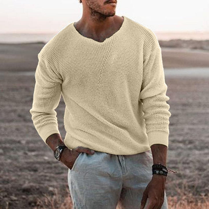 Sven | Feiner Strickpullover mit V-Ausschnitt