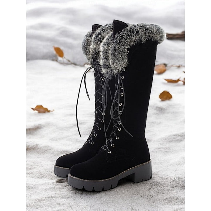 Thekla | Flauschige Winter-Schnürstiefel
