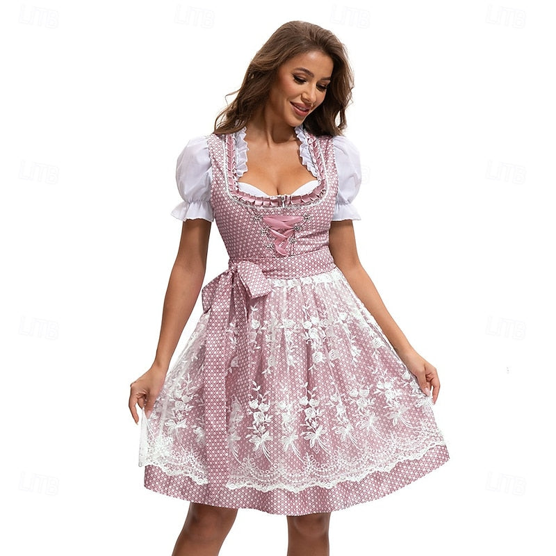 Magdalena | Festliches Oktoberfest Dirndl mit Spitzenschürze