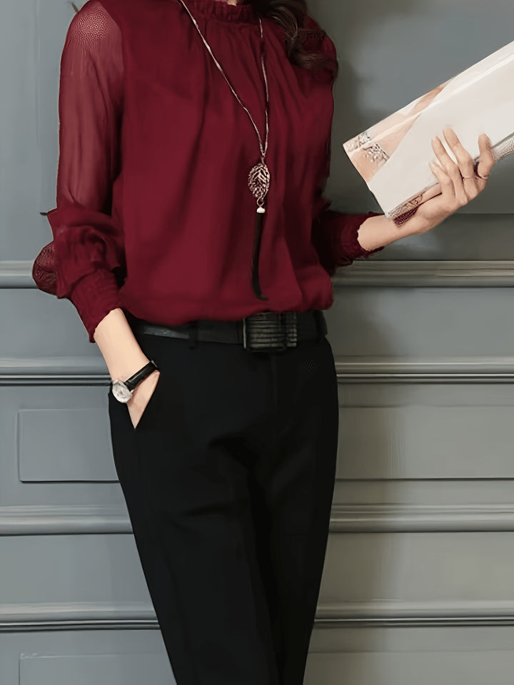 Isolde | Elegante Stehkragen-Bluse