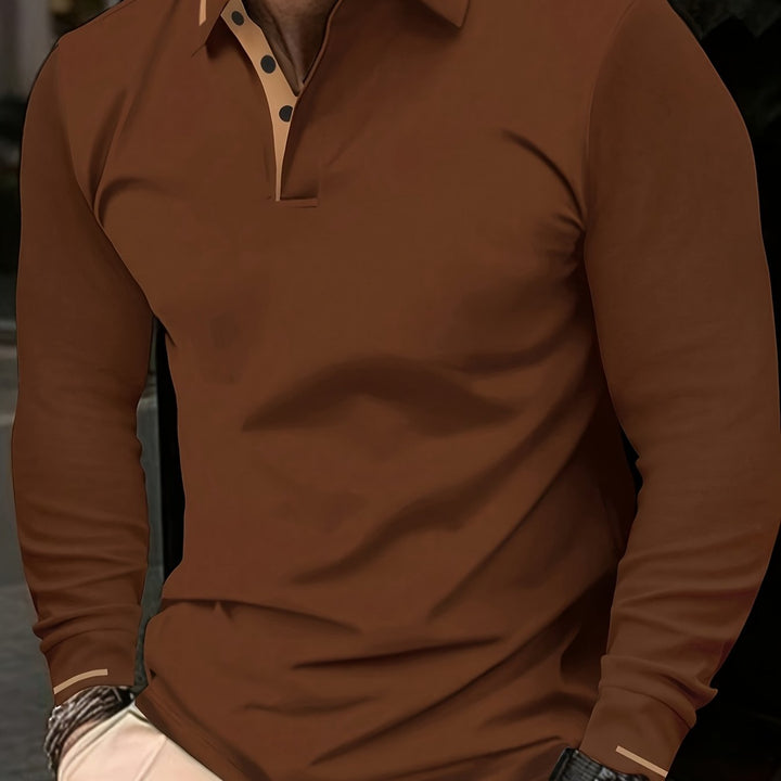 Michael | Klassisches Langarm-Poloshirt
