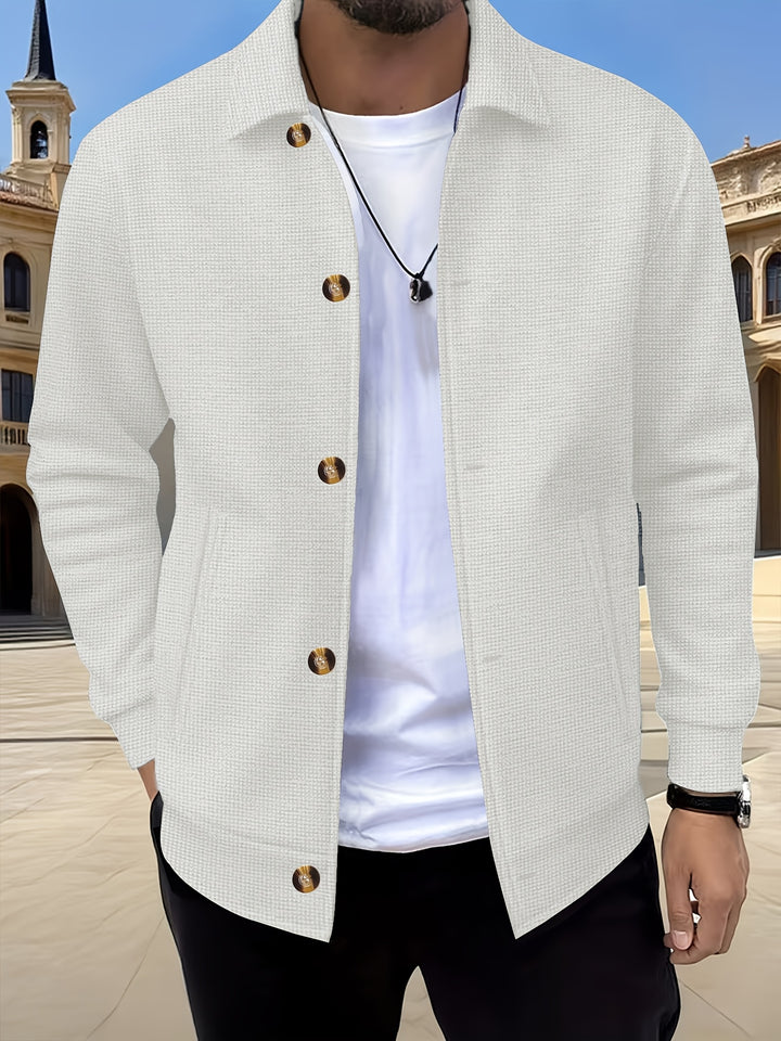 Harald | Strukturierte Hemdjacke mit Knopfleiste