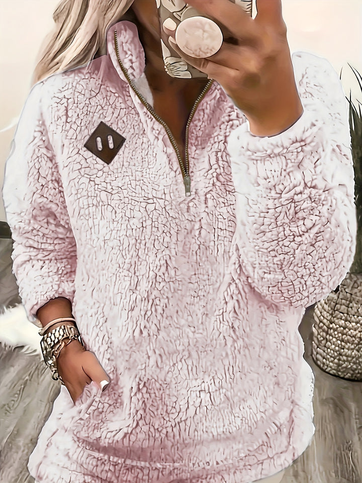 Isabell | Kuscheliger Troyer-Pullover mit Stehkragen