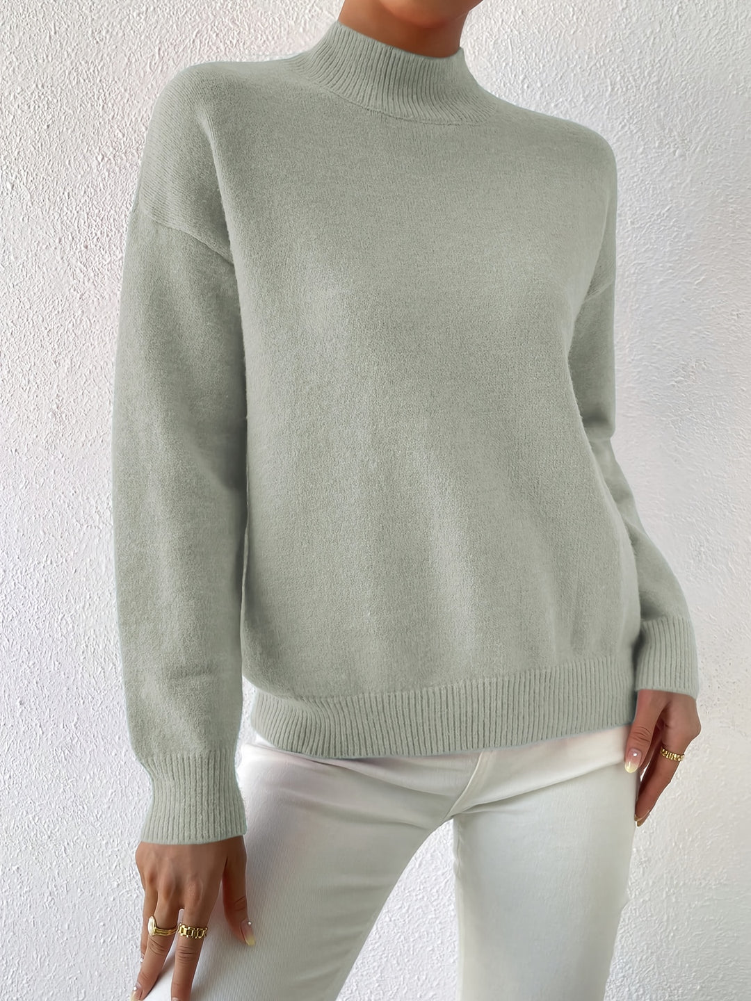 Thekla | Eleganter Stehkragen-Pullover