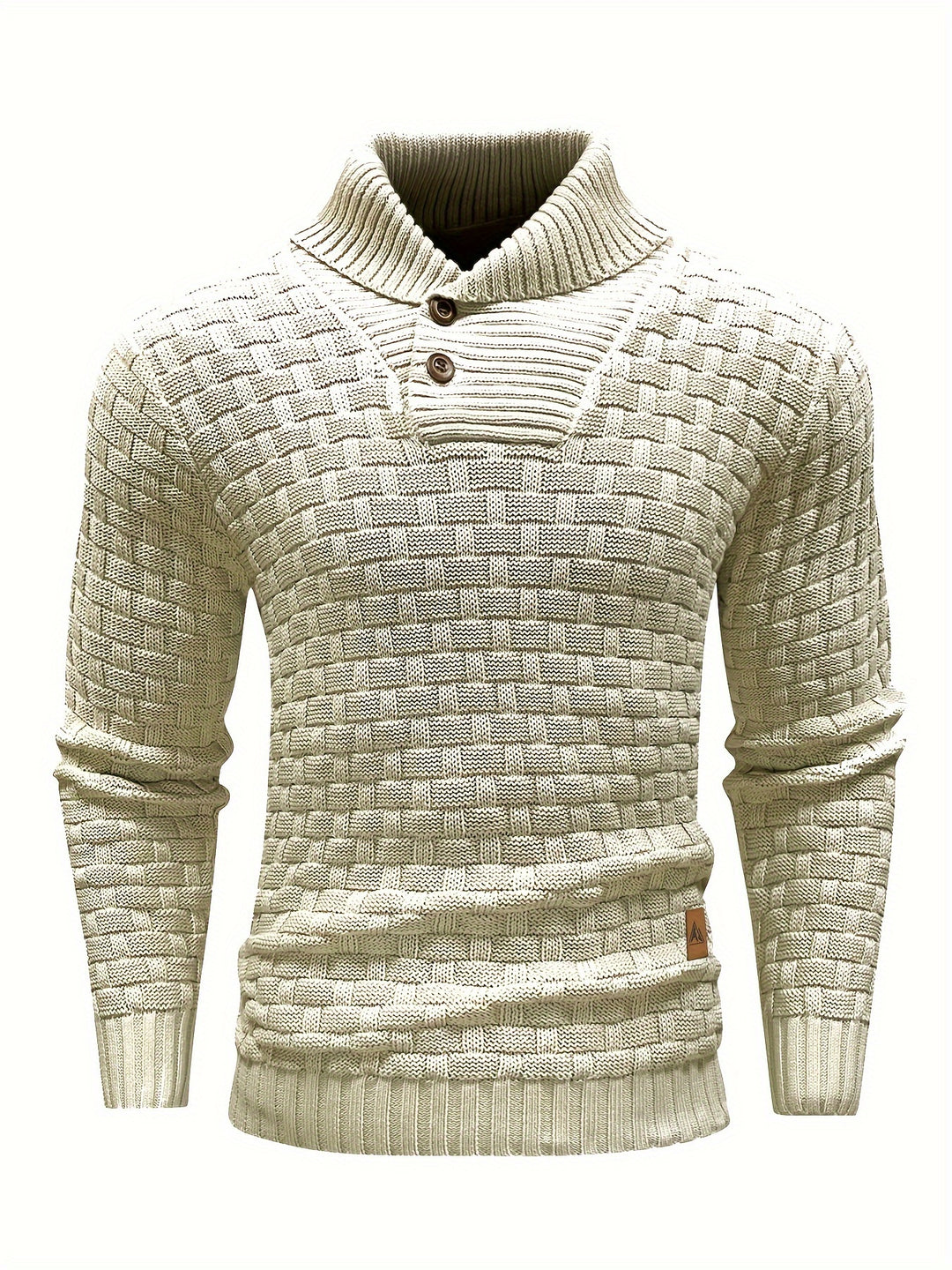 Siegfried | Strukturierter Strick-Pullover mit Schalkragen
