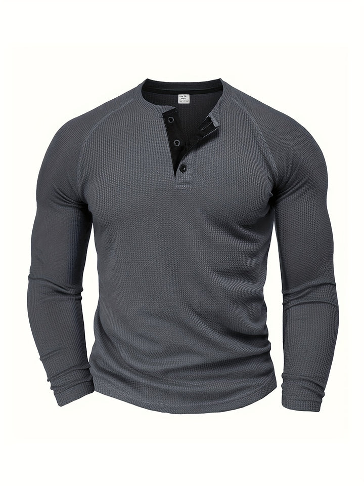 Manuel | Sportlich-eleganter Henley-Pullover
