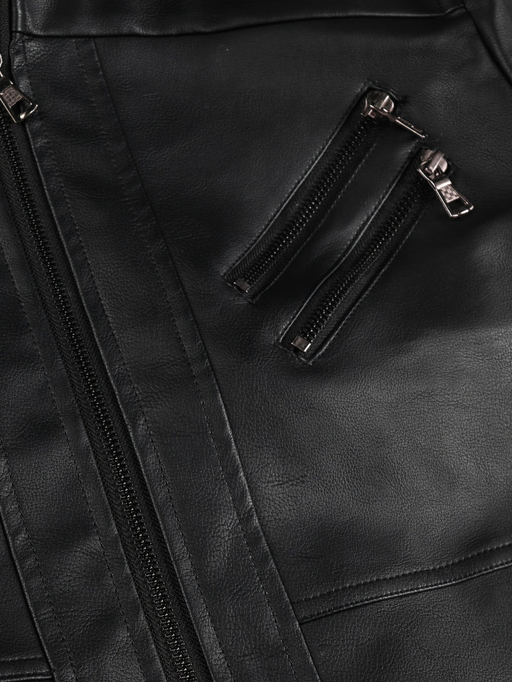 Tobias | Kapuzen-Bikerjacke im Vintage-Stil