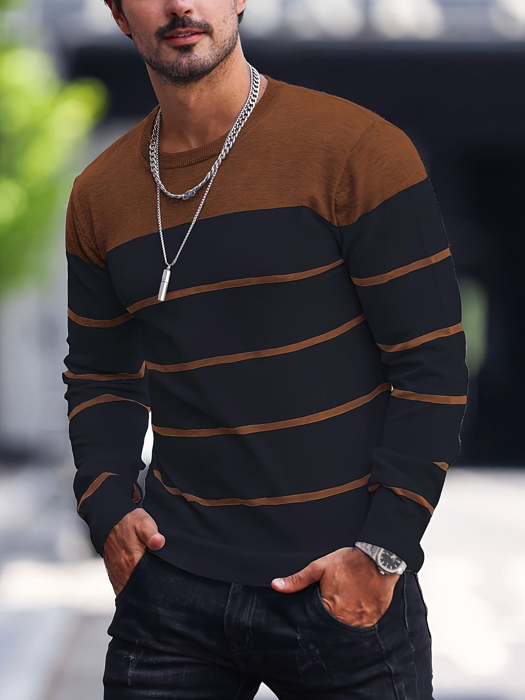 Sigmar | Zeitloser Streifen-Pullover