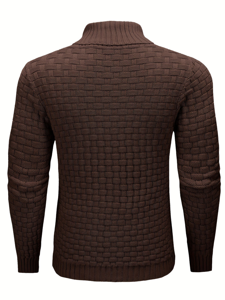 Siegfried | Strukturierter Strick-Pullover mit Schalkragen