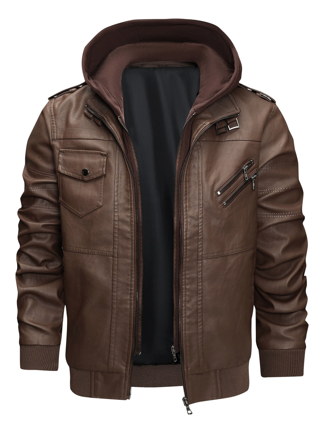Volkmar | Sportlich-elegante Bikerjacke mit Kapuze