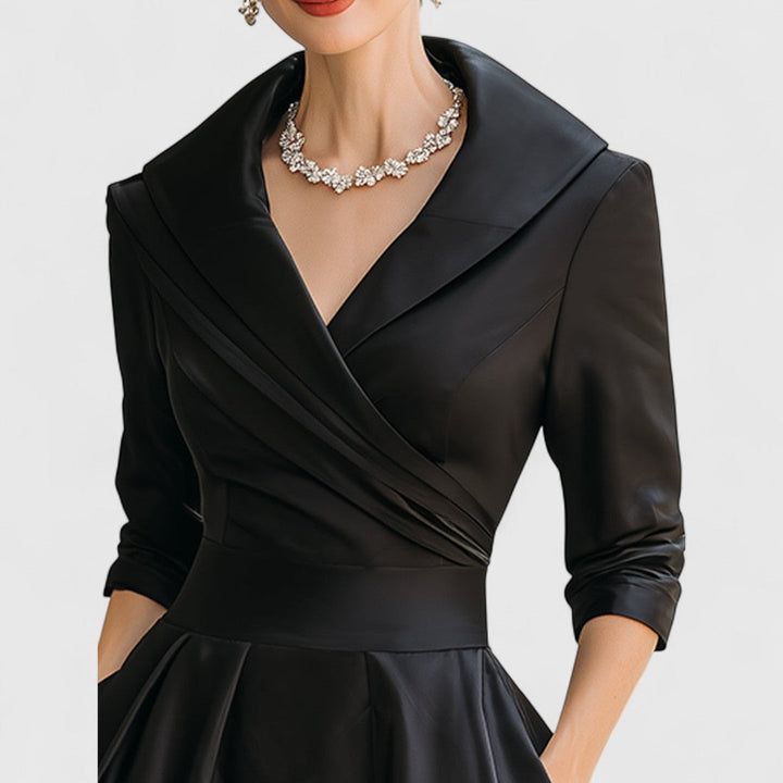 Ingrid | Elegantes Midikleid mit Taillengürtel