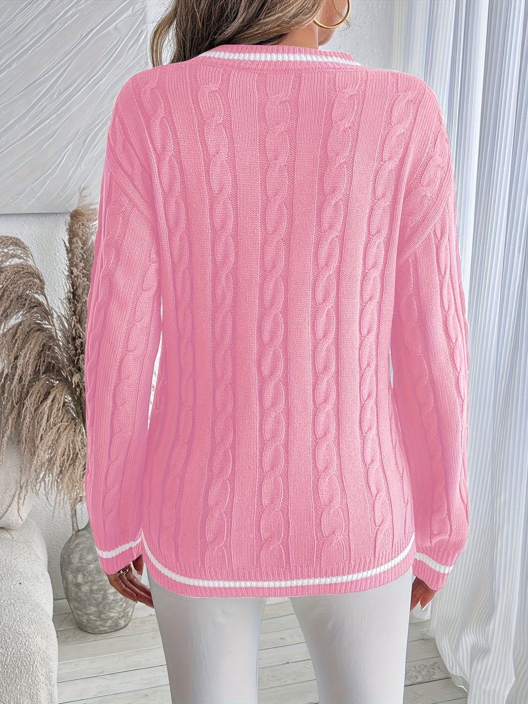 Rosalie | Klassischer Zopfstrick-Pullover