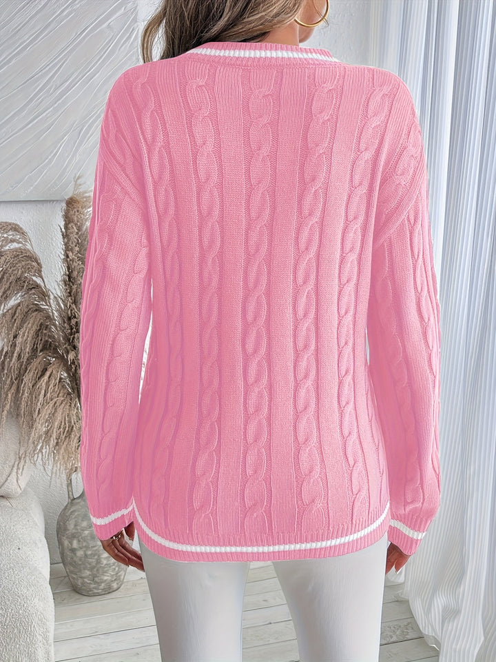 Rosalie | Klassischer Zopfstrick-Pullover