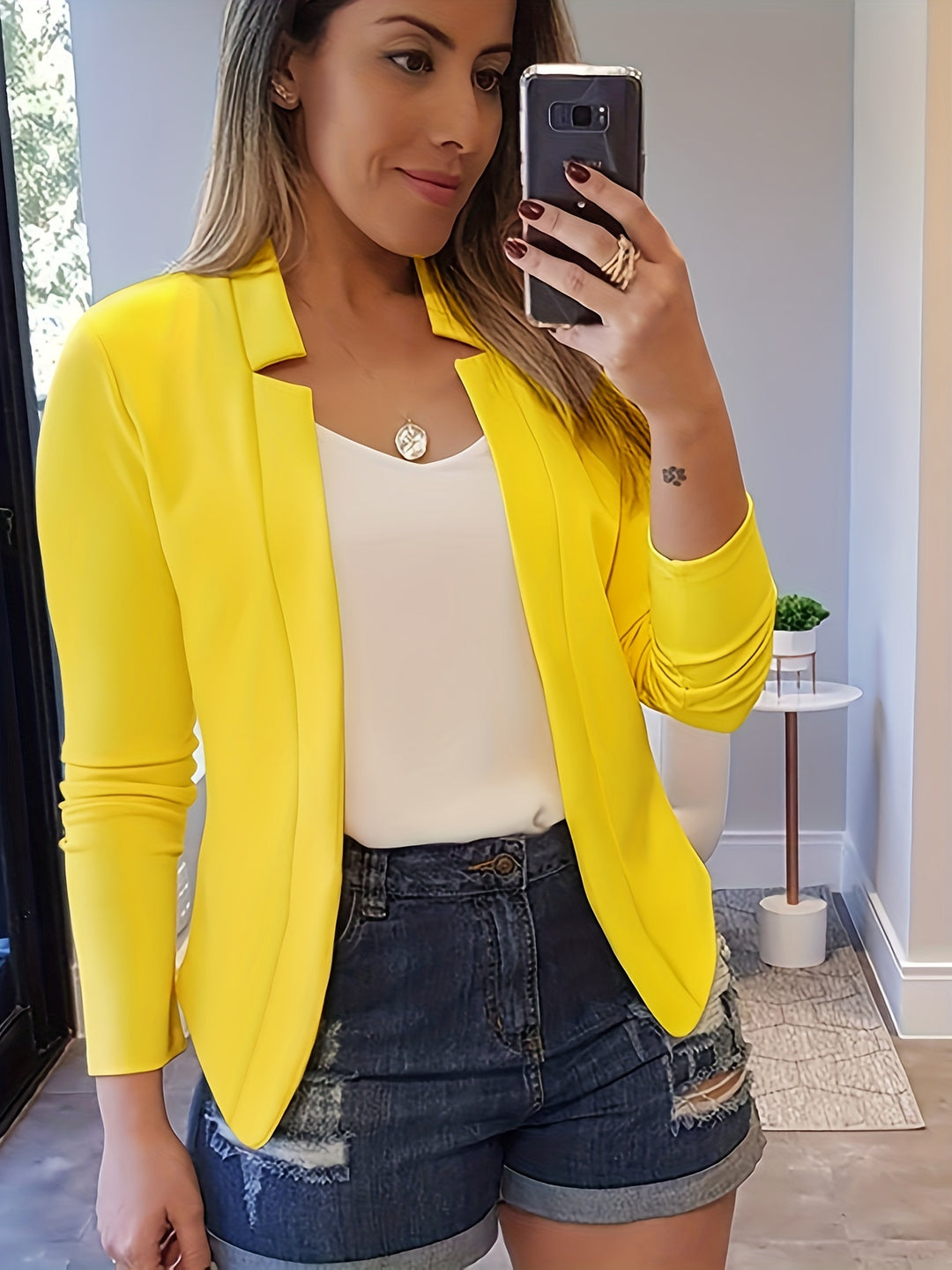 Birgit | Offener Blazer mit Reverskragen