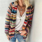 Sophie | Damen Bunter Langarm Strick-Cardigan
