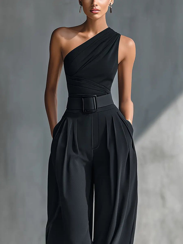 Charlotte | Damen Einteiliger Strick-Top Wide-Leg-Hosen-Set