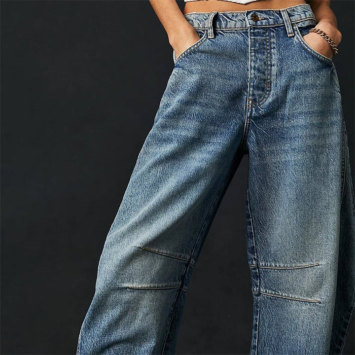 Elisabeth | Damen High-Waist Barrel-Leg Relaxed-Fit Jeans