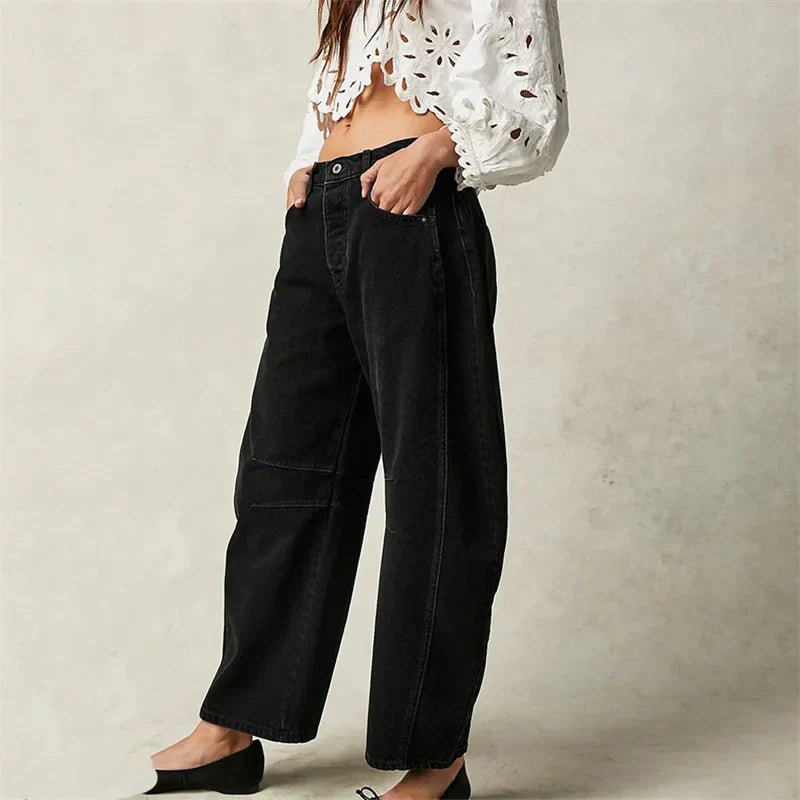 Elisabeth | Damen High-Waist Barrel-Leg Relaxed-Fit Jeans