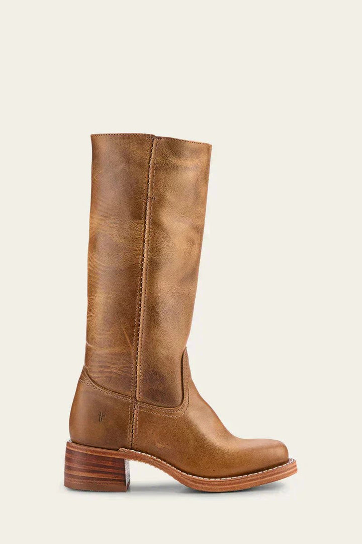 Lena | Damen Kniehohe Stiefel Schlanke Passform Strukturierter Absatz