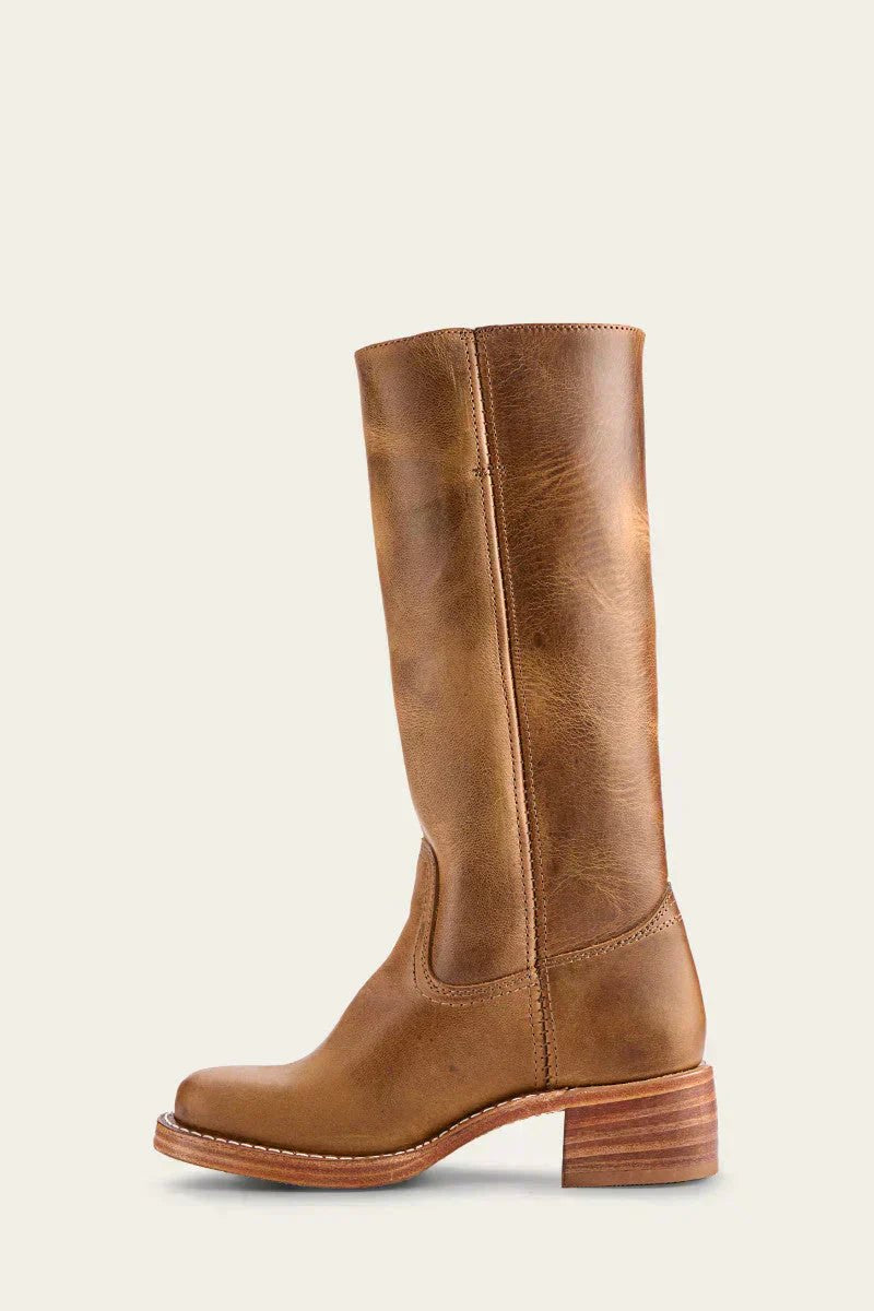 Lena | Damen Kniehohe Stiefel Schlanke Passform Strukturierter Absatz