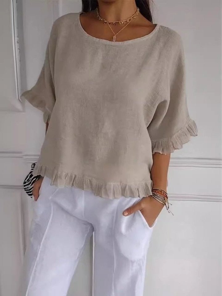 Elisabeth | Damen Leichte Rüschen Bluse