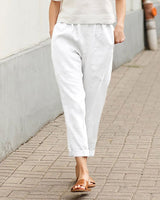 Johanna | Damen Leinen-Baumwoll Relaxed-Fit Harem Hose