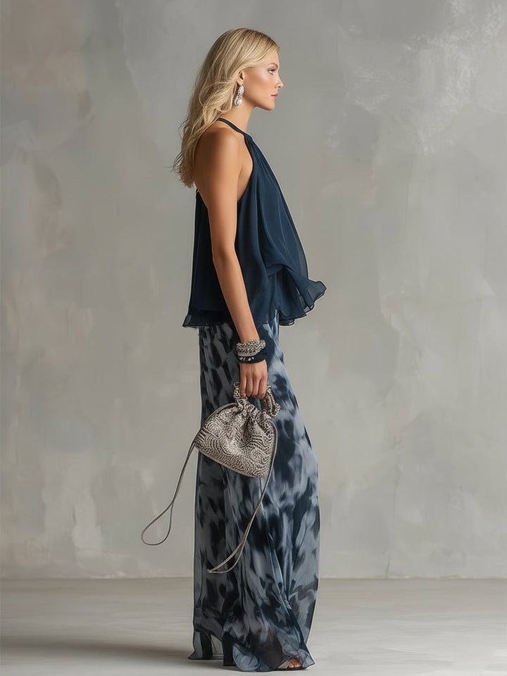 Annika | Damen Neckholder Weite Zweiteiler Set