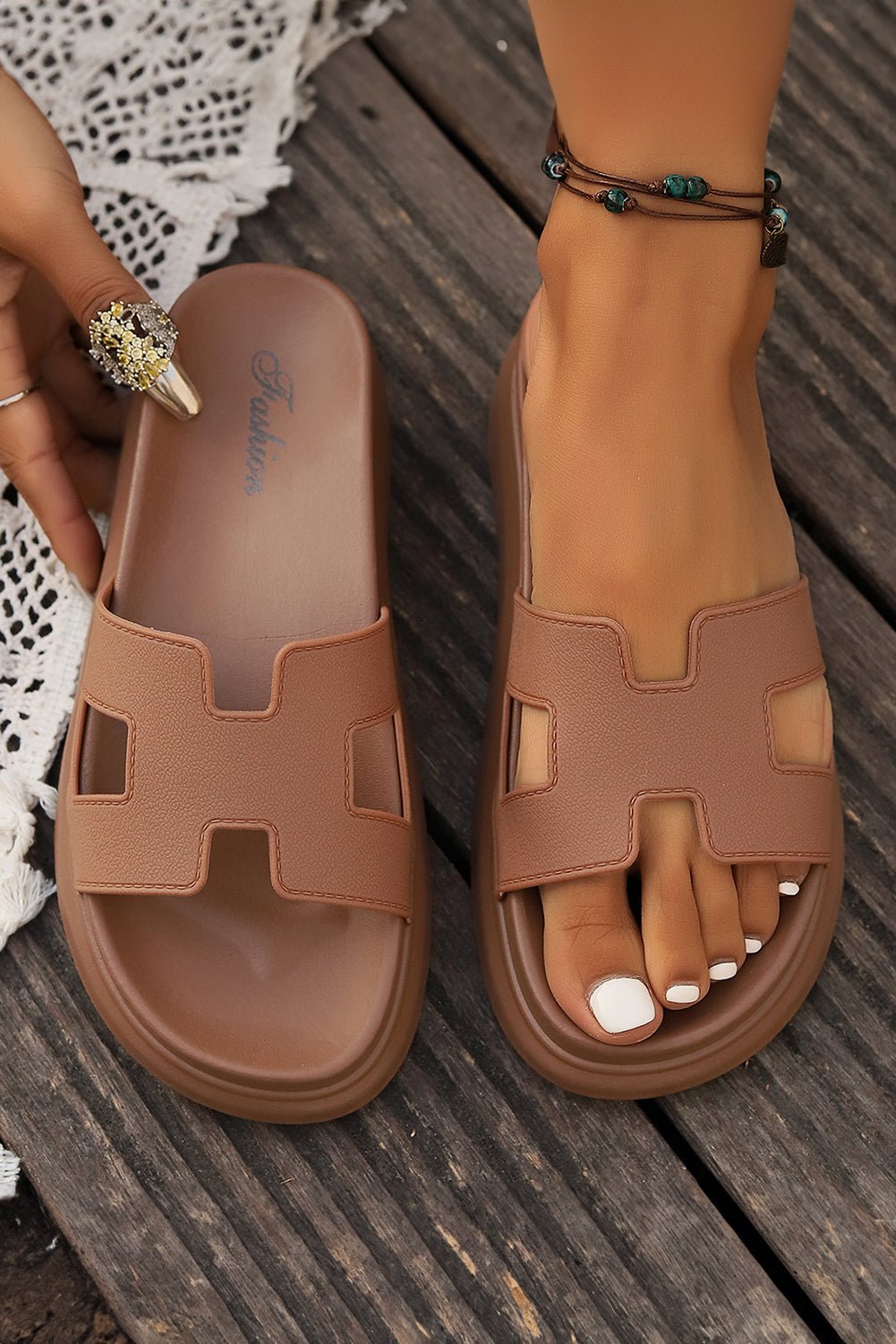 Charlotte | Damen Orthopädische Platform Pantoletten