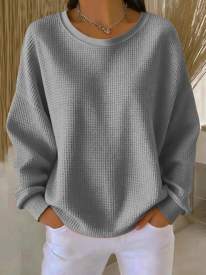 Sophie | Damen Oversized Strukturstrick Pullover