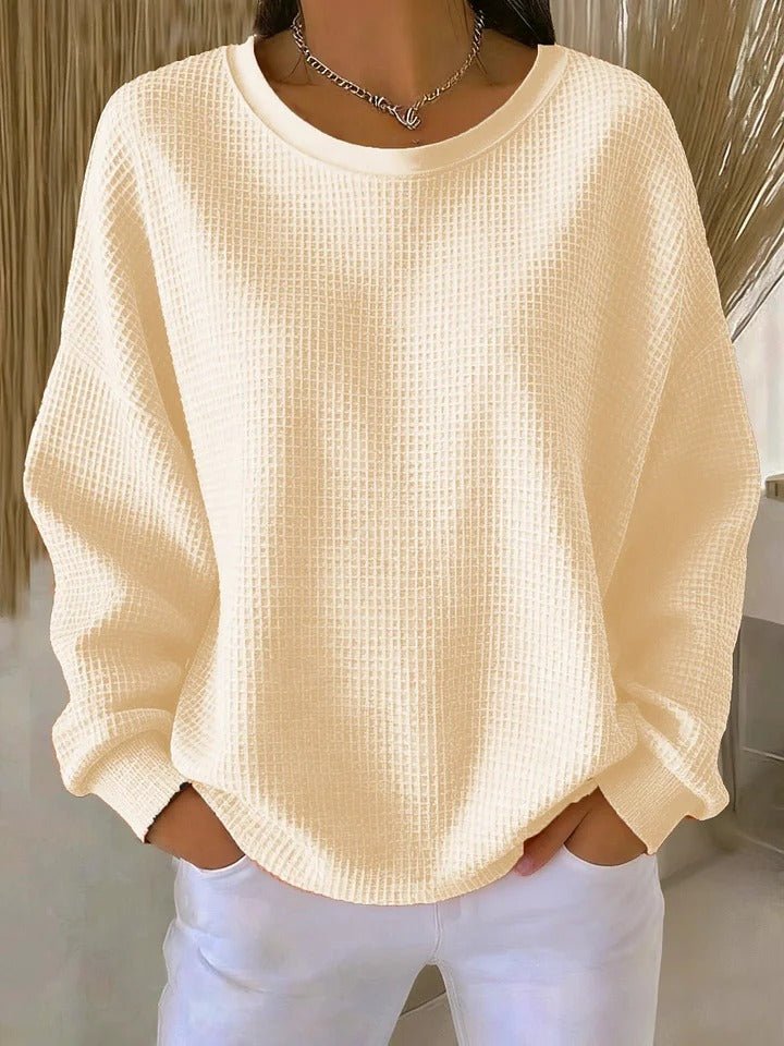 Sophie | Damen Oversized Strukturstrick Pullover