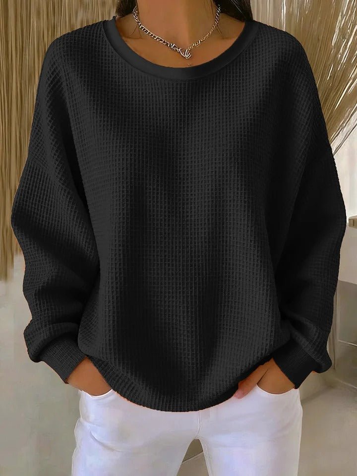 Sophie | Damen Oversized Strukturstrick Pullover