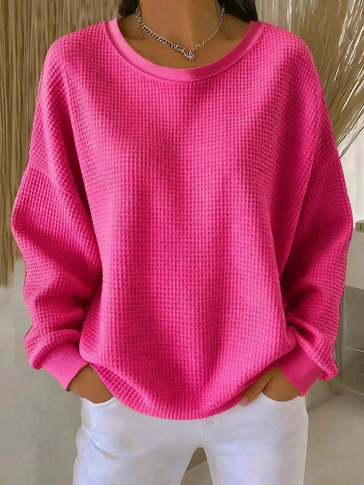 Sophie | Damen Oversized Strukturstrick Pullover