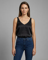 Greta | Damen Satin Camisole V-Ausschnitt Träger-Top