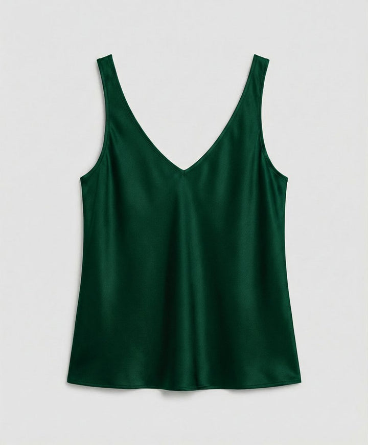 Greta | Damen Satin Camisole V-Ausschnitt Träger-Top