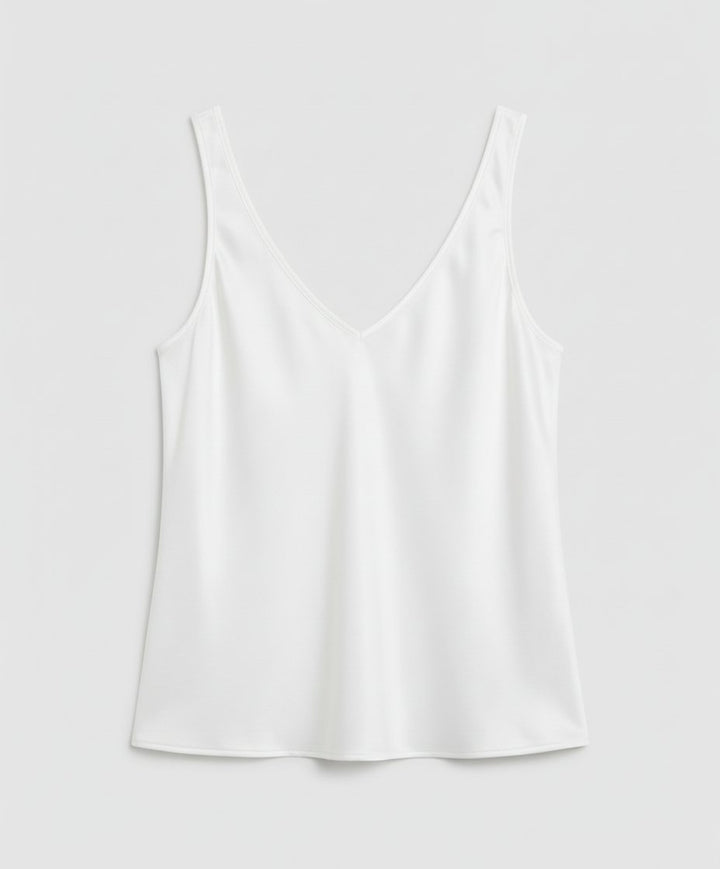 Greta | Damen Satin Camisole V-Ausschnitt Träger-Top