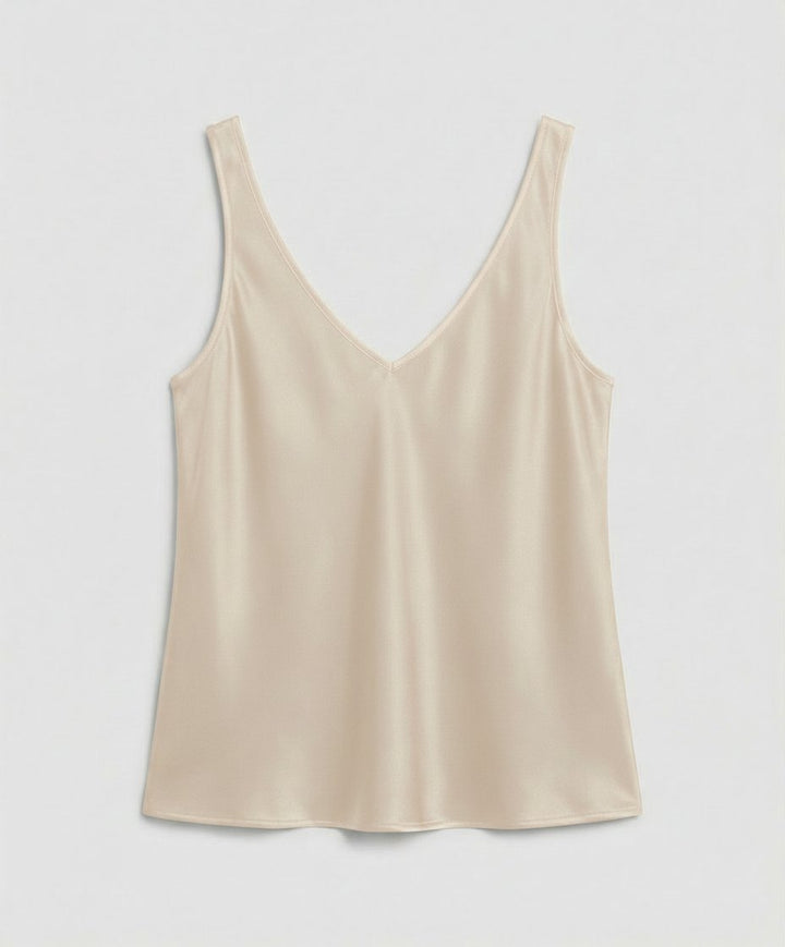Greta | Damen Satin Camisole V-Ausschnitt Träger-Top