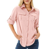 Sophie | Damen UPF 50 Langarm Wander-Bluse Safari Hemd Aufrollbare Ärmel