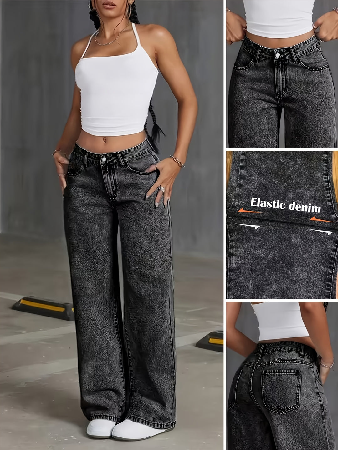 Thea | Weit geschnittene Hose mit hohem Bund