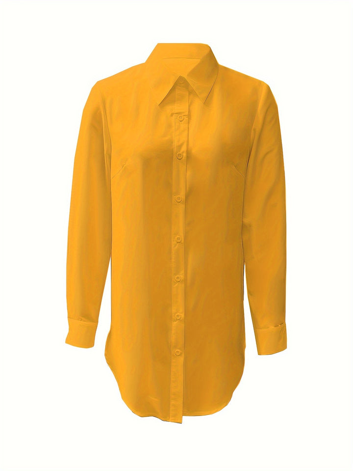 Almut | Elegante Longbluse mit Seitenschlitz
